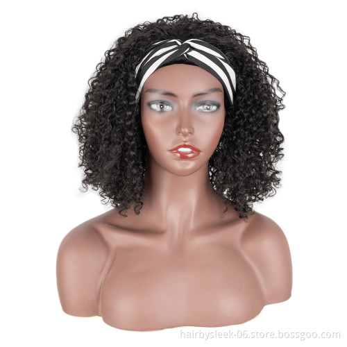 13 inches classic brown Rebecca  fashion brand wholesale price  kinky curly braids synthetic hair headband wig for balck woman